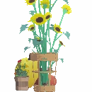 Fall Sunflower Pot